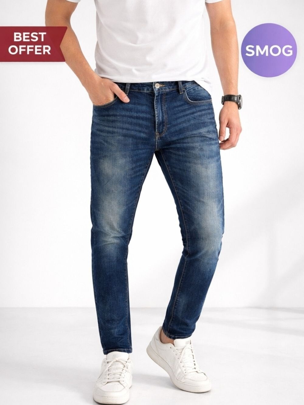 Smog Men's Blue Denim Jeans  KJ0716C